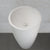 Circa Swirl 500mm Round Fluted Artificial Stone Pedestal Basin | Matte White |