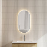 Pill Oval Backlit LED Mirror with Polished Edge and Demister | 11 sizes available, from 400mm to 1800mm |