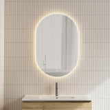 Pill Oval Backlit LED Mirror with Polished Edge and Demister | 11 sizes available, from 400mm to 1800mm |