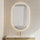 Pill Oval 750mm x 1200mm Backlit LED Mirror with Polished Edge and Demister