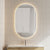 Pill Oval 750mm x 1200mm Backlit LED Mirror with Polished Edge and Demister
