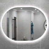 Pill Oval 1200mm x 900mm LED Mirror with Frosted Glass Border and Demister