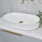 Pill Oval Fluted 580mm x 360mm Above-Counter Basin, Gloss White