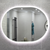 Pill Oval 1200mm x 900mm LED Mirror with Frosted Glass Border and Demister
