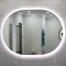 Pill Oval 1200mm x 900mm LED Mirror with Frosted Glass Border and Demister
