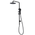 Profile Twin Shower System with Long Rail, Single Hose | Matte Black |