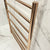 Profile Straight Round Ladder 600mm x 800mm x 122mm 7 Bar Heated Towel Rail, Polished Rose Gold
