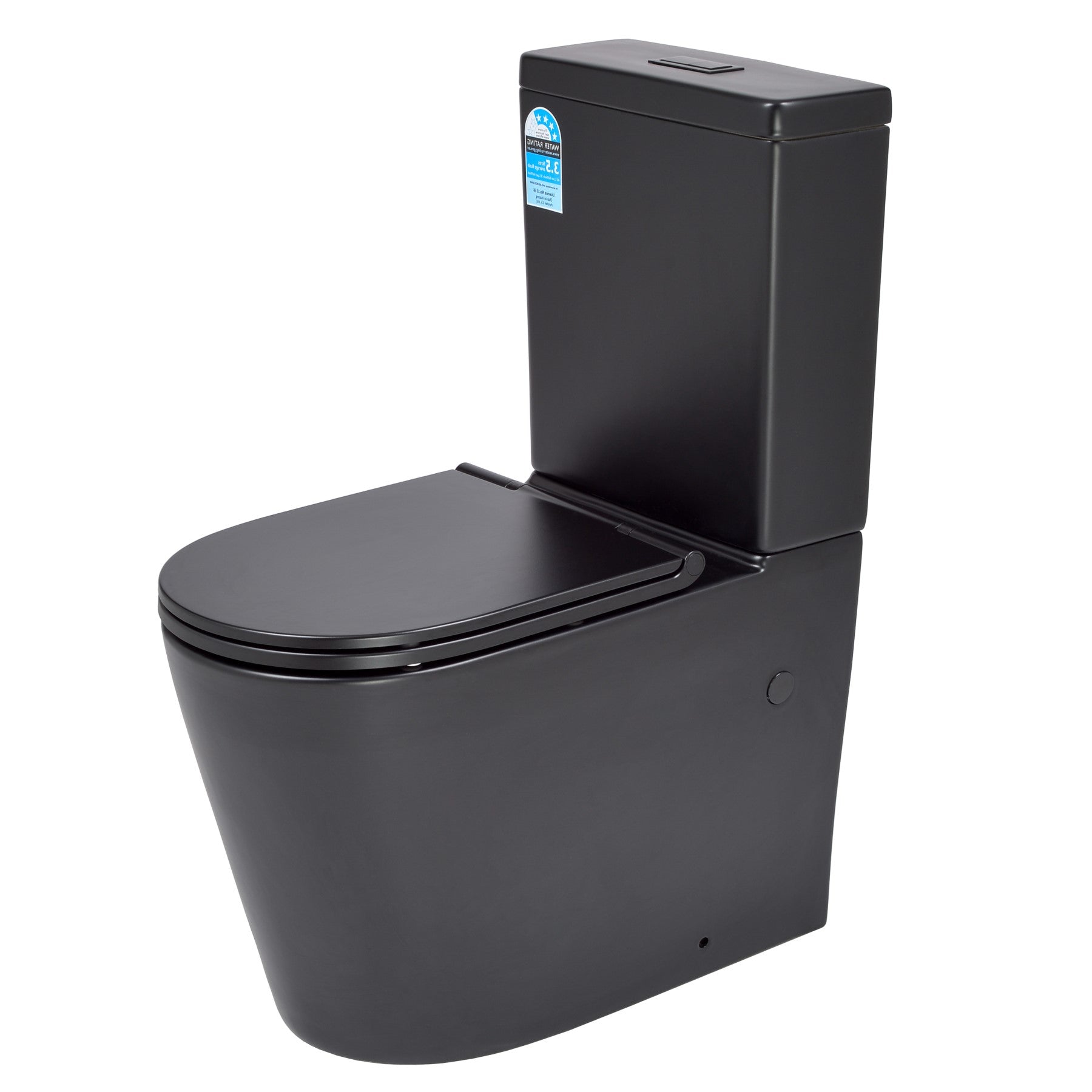 Q Flush Back to Wall Toilet Suite | Matte Black |