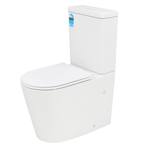 Q Flush Back to Wall Toilet Suite | Matte White |