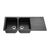 Volca 1160mm x 500mm x 225mm Quartz Double Sink | Black | *Clearance Stock*