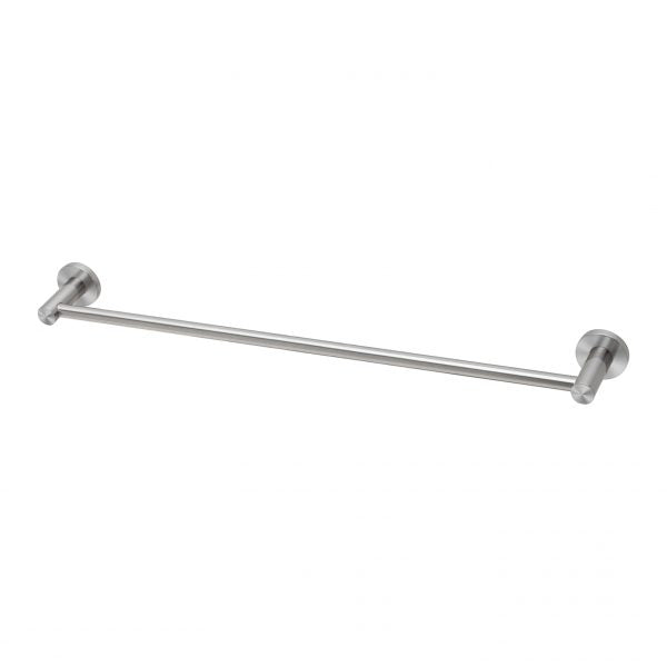 Phoenix Radii SS 316 Single Towel Rail 600mm Round Plate, Stainless Steel