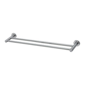 Phoenix Radii SS 316 Double Towel Rail 600mm Round Plate | Stainless Steel |