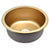Radii Round 410mm x 180mm Stainless Steel Sink | Brushed Brass (Gold) Finish |