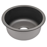 Radii Round 410mm x 180mm Stainless Steel Sink | Brushed Gunmetal Finish |