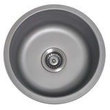 Radii Round 410mm x 180mm Stainless Steel Sink | Brushed Gunmetal Finish |