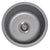 Radii Round 410mm x 180mm Stainless Steel Sink | Brushed Gunmetal Finish |