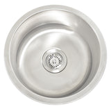 Radii Round 410mm x 180mm Stainless Steel Sink | Brushed Nickel Finish |