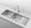 Retto 1190mm x 450mm x 230mm Stainless Steel Double Sink with Drainer | Brushed Nickel |