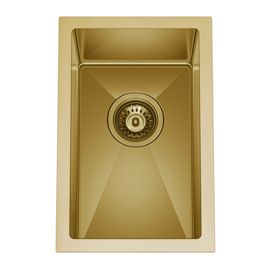 Retto 290mm x 450mm x 230mm Small Stainless Steel Sink | Brushed Brass (gold) |