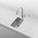 Retto 290mm x 450mm x 230mm Stainless Steel Sink | Brushed Nickel |