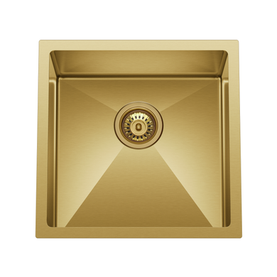 Retto 450mm x 450mm x 230mm Stainless Steel Sink | Brushed Brass (gold) |