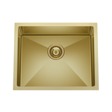 Retto 550mm x 450mm x 230mm Stainless Steel Sink | Brushed Brass (gold) |