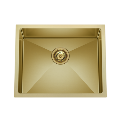 Retto 550mm x 450mm x 230mm Stainless Steel Sink | Brushed Brass (gold) |