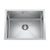 Retto 550mm x 450mm x 230mm Stainless Steel Sink | Brushed Nickel |