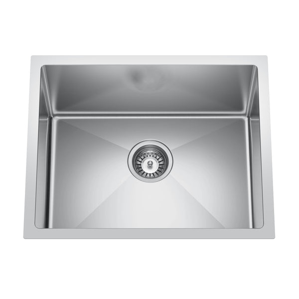 Retto 550mm x 450mm x 230mm Stainless Steel Sink | Brushed Nickel |