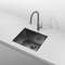 Retto 550mm x 450mm x 300mm Extra Height Stainless Steel Sink | Brushed Gun Metal (black) |