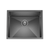 Retto 550mm x 450mm x 300mm Extra Height Stainless Steel Sink | Brushed Gun Metal (black) |