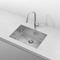 Retto 650mm x 450mm x 230mm Stainless Steel Sink | Brushed Nickel |