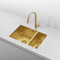 Retto 675mm x 450mm x 230mm Stainless Steel Sink and a half | Brushed Brass (gold) |