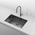 Retto 750mm x 450mm x 230mm Stainless Steel Sink | Brushed Gun Metal (black) |