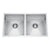 Retto 770mm x 450mm x 230mm Stainless Steel Double Sink | Brushed Nickel |