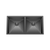 Retto 875mm x 450mm x 230mm Large Stainless Steel Double Sink | Brushed Gun Metal (black) |