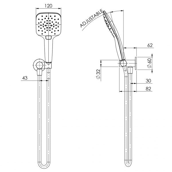 Phoenix Rush Hand Shower | Chrome |