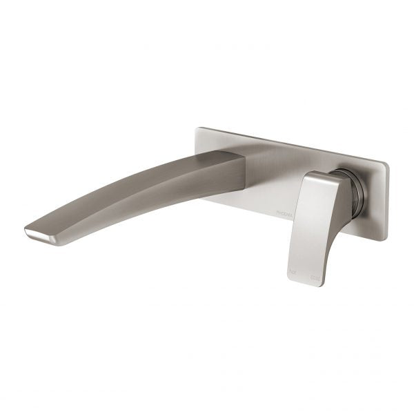 Phoenix Rush Basin/ Bath Wall Mixer Set 180mm | Brushed Nickel |