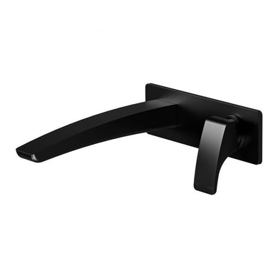 Phoenix Rush Basin/ Bath Wall Mixer Set 180mm | Matte Black |