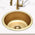 Radii Round 410mm x 180mm Stainless Steel Sink | Brushed Brass (Gold) Finish |