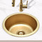 Radii Round 410mm x 180mm Stainless Steel Sink | Brushed Brass (Gold) Finish |