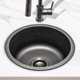 Radii Round 410mm x 180mm Stainless Steel Sink | Brushed Gunmetal Finish |