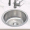 Radii Round 410mm x 180mm Stainless Steel Sink | Brushed Nickel Finish |
