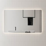 Retti Rectangular 1500mm x 900mm Backlit LED Mirror with Polished Edge, Rounded Corners and Demister