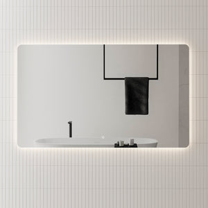 Retti Rectangular 1500mm x 900mm Backlit LED Mirror with Polished Edge, Rounded Corners and Demister