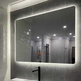 Retti Rectangular LED Mirror with Frosted Glass Border and Demister | 25 sizes from 400mm to 2000mm |