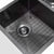 Retto 675mm x 450mm x 230mm Stainless Steel Sink and a half | Brushed Gun Metal (black) |