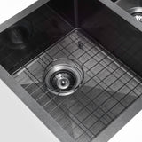 Retto 770mm x 450mm x 230mm Stainless Steel Double Sink | Brushed Gun Metal (black) |