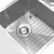 Retto 875mm x 450mm x 230mm Large Stainless Steel Double Sink | Brushed Nickel |