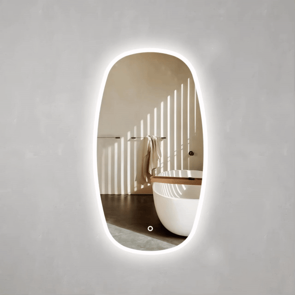 Riri Oblong LED Mirror with Frosted Glass Border and Demister | 9 sizes available, from 400mm to 1500mm |